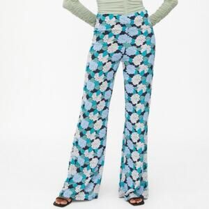 Wild Pony Size XS Flowy Flare Leg Pants Floral Boho Indie Festival